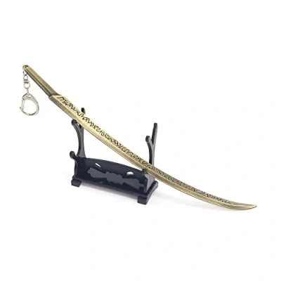 Image of Hanaiette 1pc Elden Ring Game peripheral weapons Model Keychain with Display Stand for Anime fans (STYLE 5)
