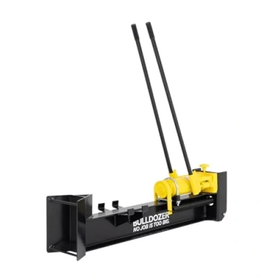 Image of Charles Bentley BULLDOZER 10 Ton Hand Operated Heavy Duty Hydraulic Log Splitter, No Electricity Required, Two Speed Pump, Horizontal, Rubber Handles, Splitting Force (113X30cm)