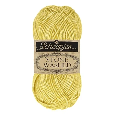 Image of Scheepjes Stone Washed 812 Lemon Quartz Yarn 1x50g