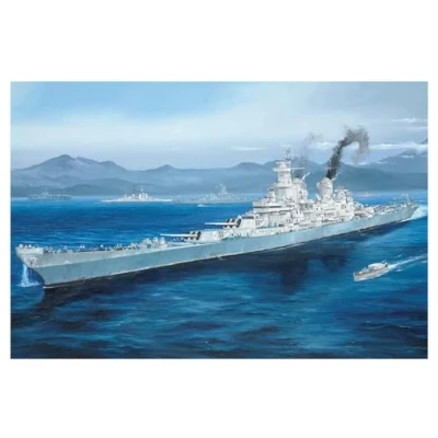 Image of Hobbyboss HBB86516 1:350 USS Missouri BB 63 Scale Model Kit, Molded Color