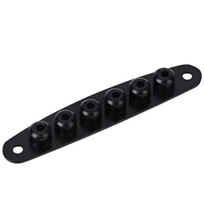 Image of Strong Guitar Mounting Ferrules, Firm String Through Plate, Music Bands for Lovers Players Learners(black)