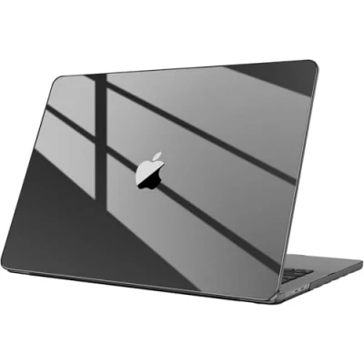 Image of FINTIE Case Compatible with MacBook Pro 16 inch (2024 2021) M4/M3/M2/M1, Protective Snap On Hard Shell Clear Cover Fit Touch ID and Retina Display, Crystal Black