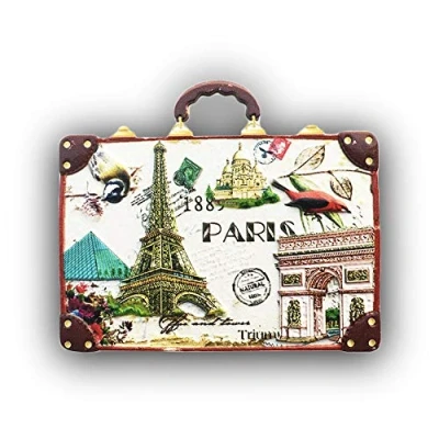 Image of 3D Paris France Refrigerator Fridge Magnet Tourist Souvenirs Handmade Resin Craft Magnetic Stickers Home Kitchen Decoration Travel Gift
