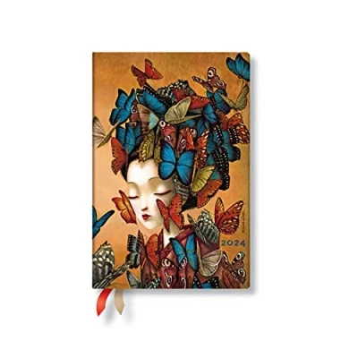 Image of Madame Butterfly (Esprit de Lacombe) Mini 12 month Dayplanner 2024