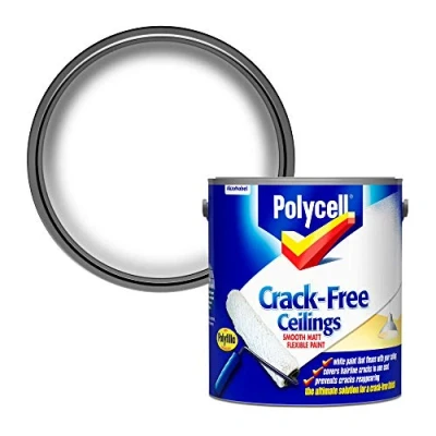 Image of Polycell Crack Free Ceilings Smooth Matt, White, 2.5L