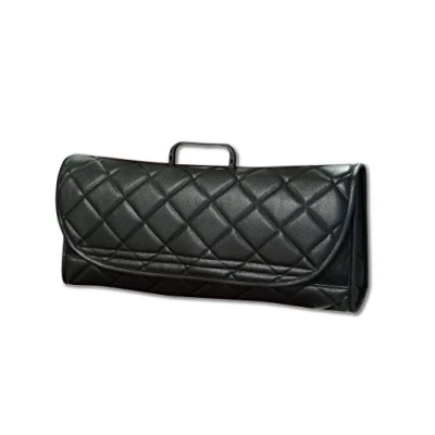 Image of TEXMAR LTD Luxury Car, Van, Truck BLACK Leather Boot Tidy Organiser Fits all Models