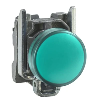 Image of Schneider Electric Harmony XB4 Pilot Indicator Light, Metal, Plain Lens, Integral LED, Industrial Control, 24V AC/DC, XB4BVB1, White