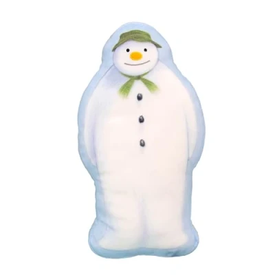 Image of Character World The Snowman Officially Licensed Shaped Christmas Cushion Pillow Divine Design Stuffed Plush Xmas Perfect For Bedroom Or Living Room Décor 35 x 28cm