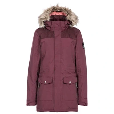 Image of Trespass Women&#039;s Rosario Waterproof Jacket with Removable Hood &amp; Adjustable Drawcord at Waist, fig, XL
