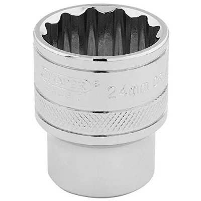Image of Draper HI TORQ� 12 Point Socket, 1/2&quot; Sq. Dr., 24mm
