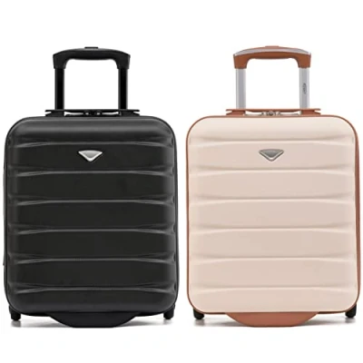 Image of Flight Knight Set of 2 Lightweight Wheel ABS Hard Case Suitcases Cabin Carry On Hand Luggage Approved for Over 100 Airlines Including British Airways, Ryanair &amp; easyJet Free