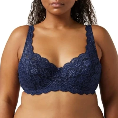 Image of Triumph Women&#039;s Amourette 300 WHP X Wired Padded Bra, Deep Water, 32E