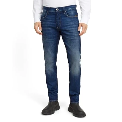 Image of G Star Men&#039;s 3301 Slim Jeans, blue (worker faded 51001 A088 A888), 35W / 30L