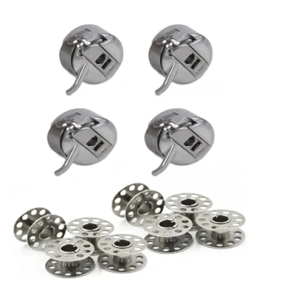 Image of 20 Pcs Sewing Machine Bobbins, Empty Metal Bobbins Spool Spools with Storage Case Suit for Machines