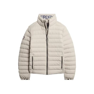 Image of Superdry Men&#039;s Fuji Print Padded Jacket Anorak, Chateau Grey, XL