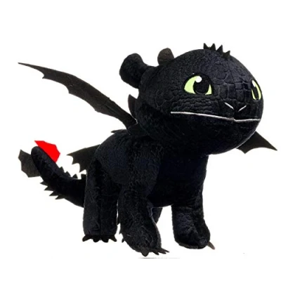Image of How To Train Your Dragon Soft Toy Toothless Night Fury Plush 22cm