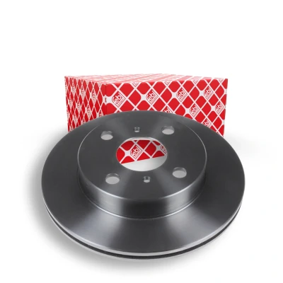 Image of 4351210160 Brake disc FEBI BILSTEIN 108671 Front Axle 229mm 16mm 4 Hole 100mm internally vented Coated TOYOTA: Starlet V Hatchback