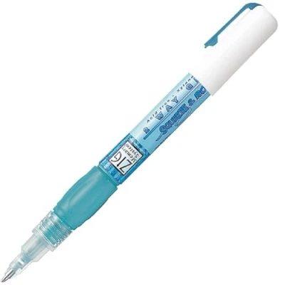 Image of ZIG Kuretake 1mm Fine Tip 2 Way Memory Glue Pen Art Photo Paper Craft Permanent &amp; Semi Colour System (Pack Of 12)