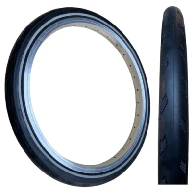 Image of Baldy&#039;s 16 x 1 3/8 Black with Reflective Wall Puncture Protected TYRE Suitable For Brompton Bikes
