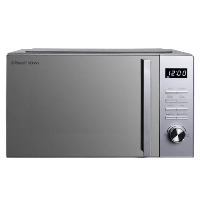 Image of Russell Hobbs, RHFM2365S, 23L Flatbed Digital Microwave with 800W Power, 8 Auto Cook Menus, Defrost Function and Child Lock in Silver