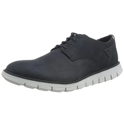 Image of Clarks Men&#039;s Trackflex Path Sneaker, Navy Nubuck, 8 UK