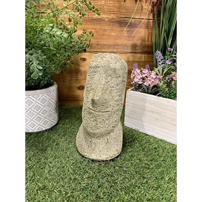 Image of STONE GARDEN EASTER ISLAND HEAD / MOAI TIKI CONCRETE ORNAMENT