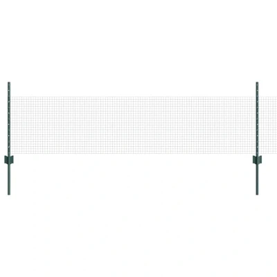 Image of vidaXL Chicken Wire Fence Set of 2 Green Galvanized Steel 10 x 0.5 m