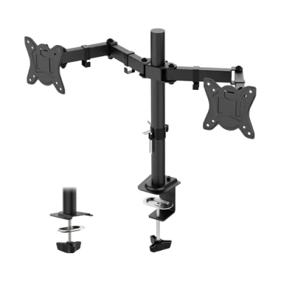 Image of GRIFEMA Dual Monitor Stand, Height Adjustable Arm for 13 27Screens, 10KG per Arm, Bracket with 360 Swivel &amp; Full Motion Tilt, VESA 75x75 /100x100, GB2001A 2