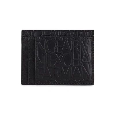 Image of Armani Exchange Credit CARD Holder Unisex Wallet, Size: One Size, Nero