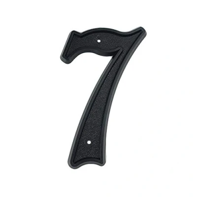 Image of HASWARE House Number 5.5 inch (139mm) Modern Door Numbers Street Home Address Numerals,Black ABS Plastic (7)