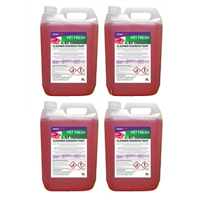 Image of Fresh 365 Petdis01 chewing gum fragrance pet Zwinger disinfectant and deodoriser, 5L volume, 4 pieces