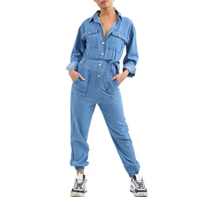 Image of SS7 Womens Denim Boiler Suit