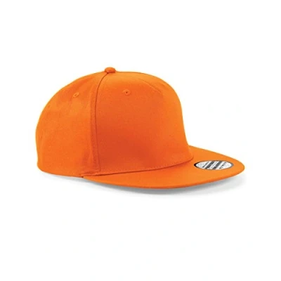 Image of Beechfield Snapback Rapper Cap Colour=Orange Size=O/S