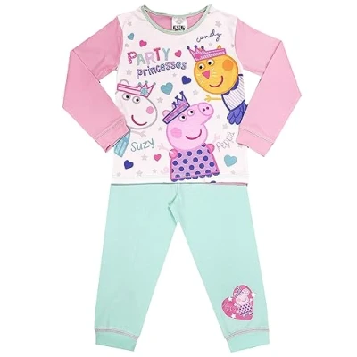 Image of Girls Peppa Pig Pyjamas Character Nightwear (Peppa Party, 18 24 Months)