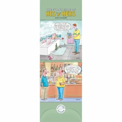 Image of Funny Side Of His &#039;N&#039; Hers Couples Slim Planner 2026