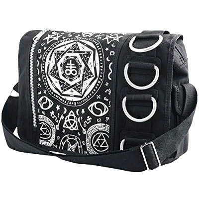 Image of Banned Apparel Black Pentagram Illuminati Occult Shoulder Bag