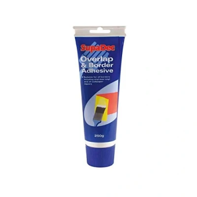 Image of SUPADEC BORDER &amp; OVERLAP ADHESIVE 250g TRIPLE PACK GLUE PASTE