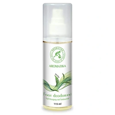 Image of Foot Deodorant Spray Cooling w/Tea Tree Essential Oil 115ml Antiperspirant for Feet Deodoriser Care