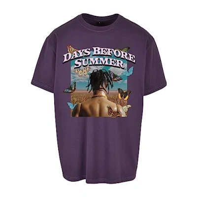 Image of Upscale by Mister Tee Unisex DAYS Before Summer Print Tshirt, Men&#039;s, Size: Medium, Purplenight