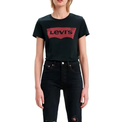 Image of Levi&#039;s THE Perfect Print Tshirt, Women&#039;s, Size: XXS, Black