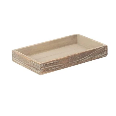 Image of Red Hamper PT156 Wood Medium Shallow Wooden Plinth Tray