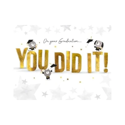 Image of Piccadilly Greetings You Did It! Graduation Card 8 x 6 inches