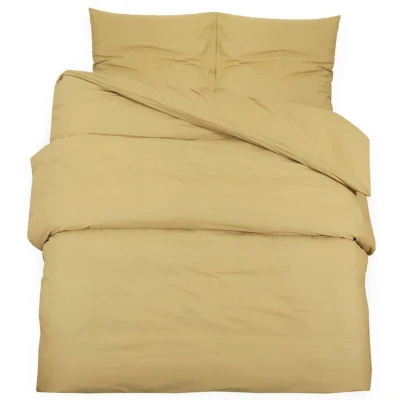 Image of vidaXL Duvet Cover Set Taupe 140x200 cm Light weight Microfiber