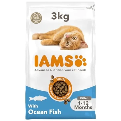 Image of IAMS Complete Dry Cat Food for Kittens with Ocean Fish 3 kg
