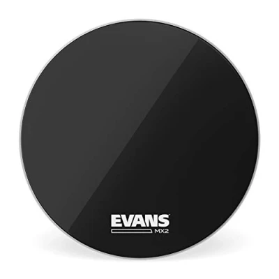 Image of Evans MX2 Black Marching Bass Drum Head, 20 Inch