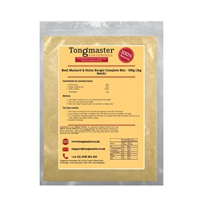 Image of Beef, Mustard &amp; Onion Burger Complete Mix 100g (1kg Batch)