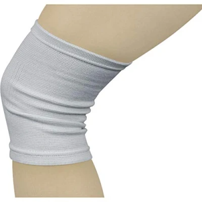 Image of Elastic Knee Sleeve Support Lightweight Elasticated Compression Bandage for Joint Pain &amp; Sprains During Exercise Sport or Post Injury. Left Right Both Men Women