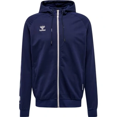 Image of hummel Unisex Hmlmove Grid Cotton Zip Hoodie Hooded Sweatshirt
