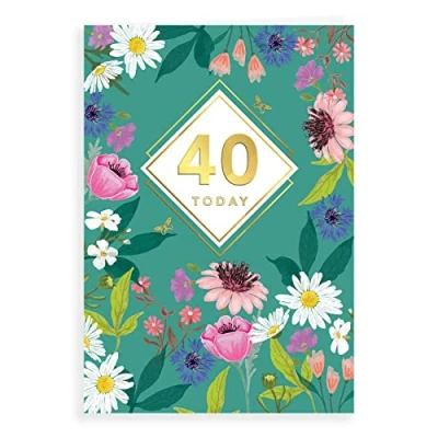 Image of Avant Garde Studios Milestone Age Birthday Card 40 F 9 x 6 inches