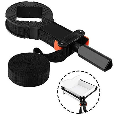 Image of Band Strap Clamp, Ratcheting Adjustable Angle Rapid Corner Clamps, 4 Jaws Frame, ABS Plastic 90 Degrees Frame Clamp for Square Picture Drawer